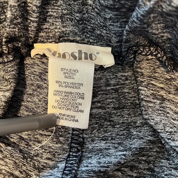 ShoSho Gray Space Dye Tapered Pull On Pant Size Large - Picture 7 of 9